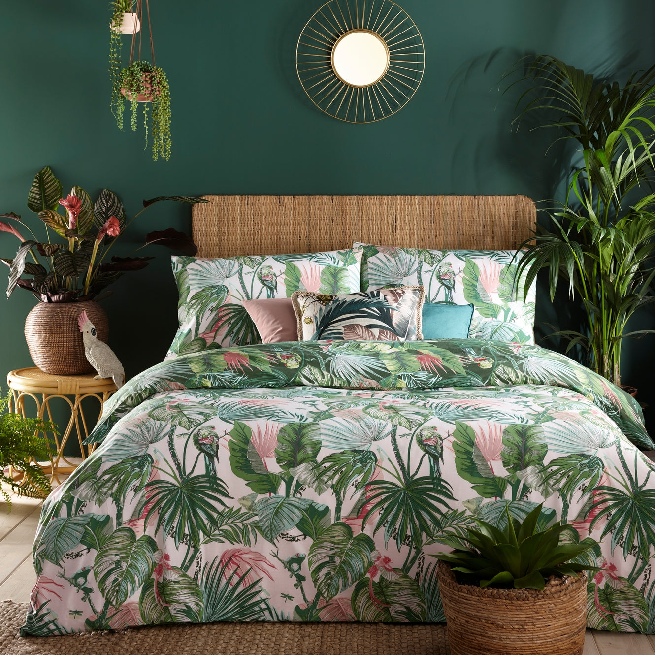 Riva Home Amazonia Rainforest Duvet Cover Set Jade