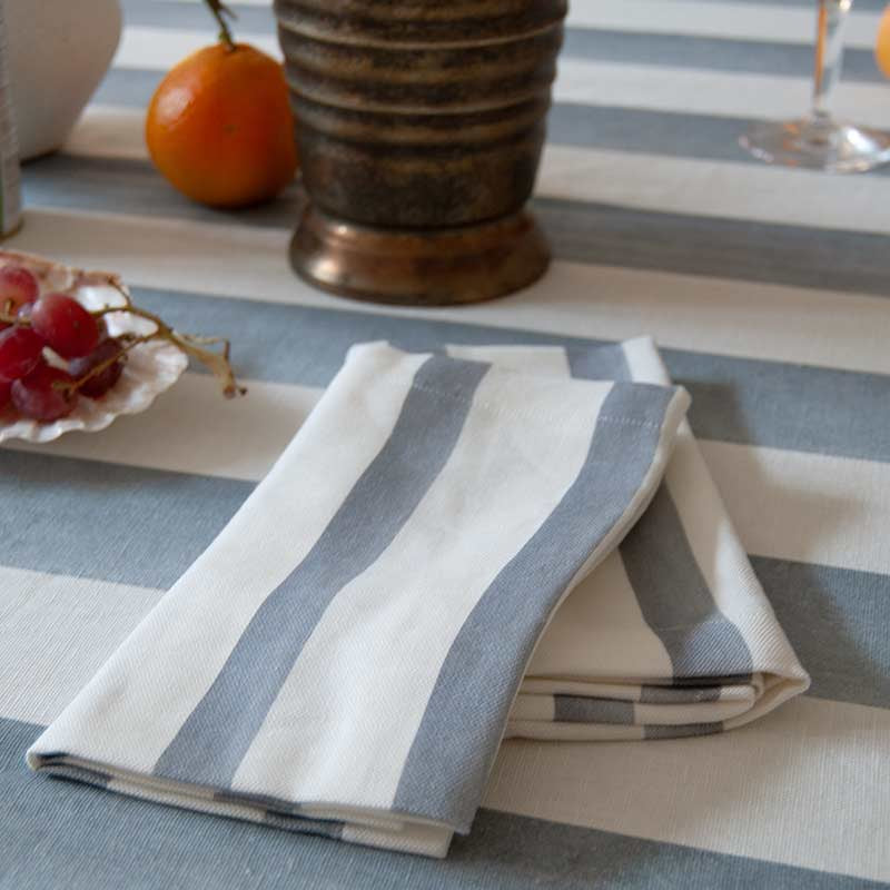 Blue Striped Linen Napkin: 2 Set Elvie & Skye Limited