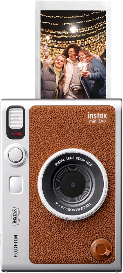 Fujifilm Instax Mini EVO Instant Camera - Brown