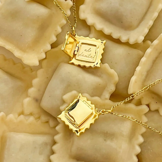 Wanderlust Ravioli Gold Necklace