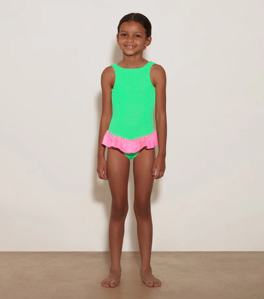 Hunza Baby Duo Denise Swim -Lime/Bubblegum