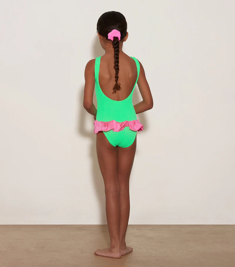 Hunza Baby Duo Denise Swim -Lime/Bubblegum