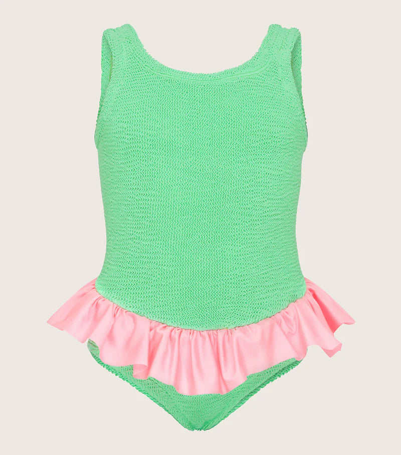 Hunza Baby Duo Denise Swim -Lime/Bubblegum