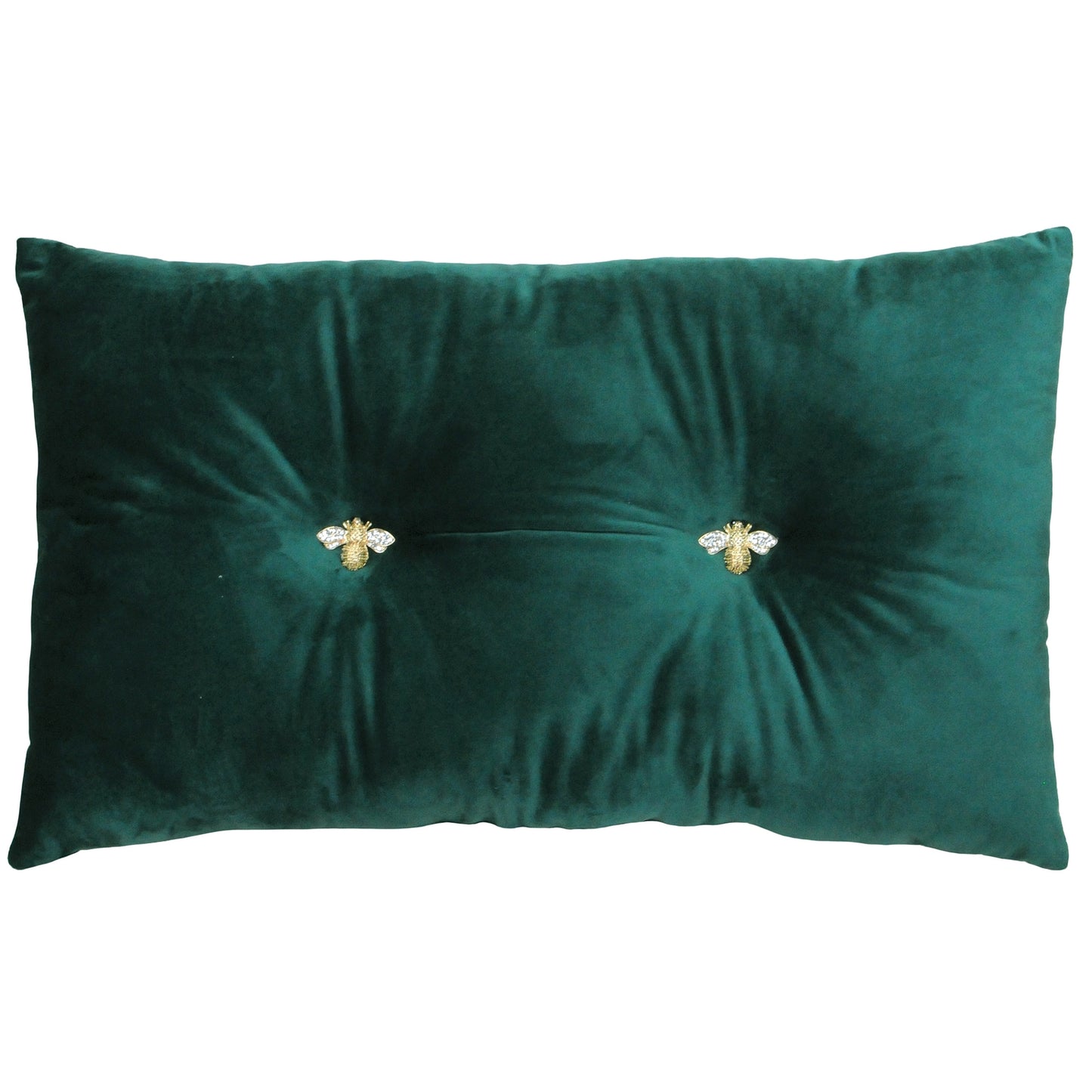 Riva Home Bumble Bee Velvet Cushion Emerald