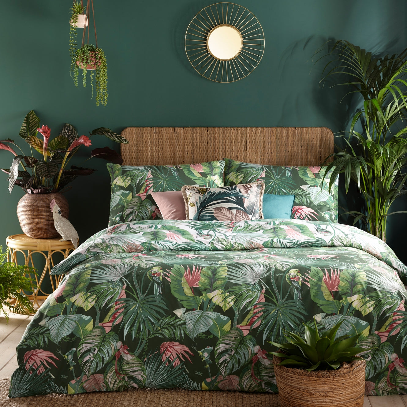 Riva Home Amazonia Rainforest Duvet Cover Set Jade