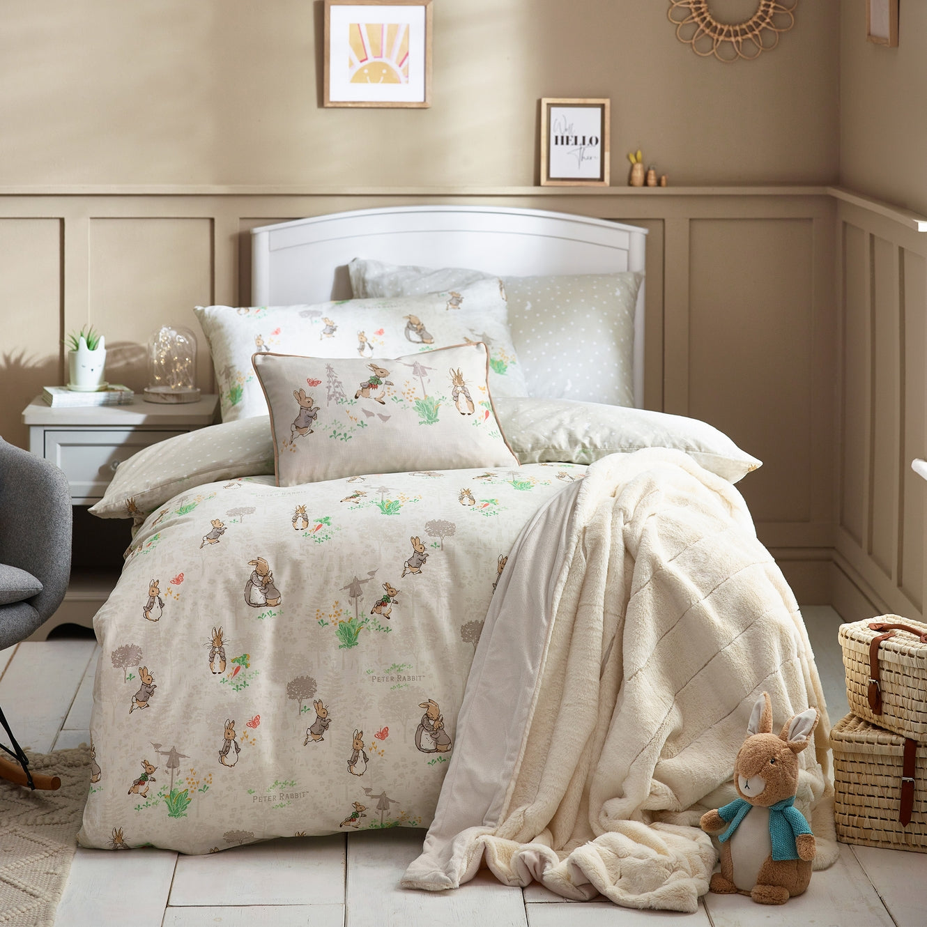 Riva Home Classic Peter Rabbit™ 100% Cotton Duvet Cover Set Natural