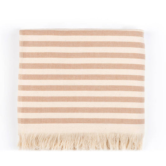 Torres Novas Beige Barra beach towel