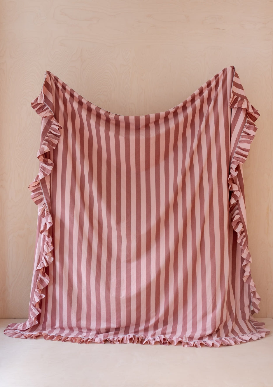 TBCo Cotton Duvet Cover in Pink & Red Stripe