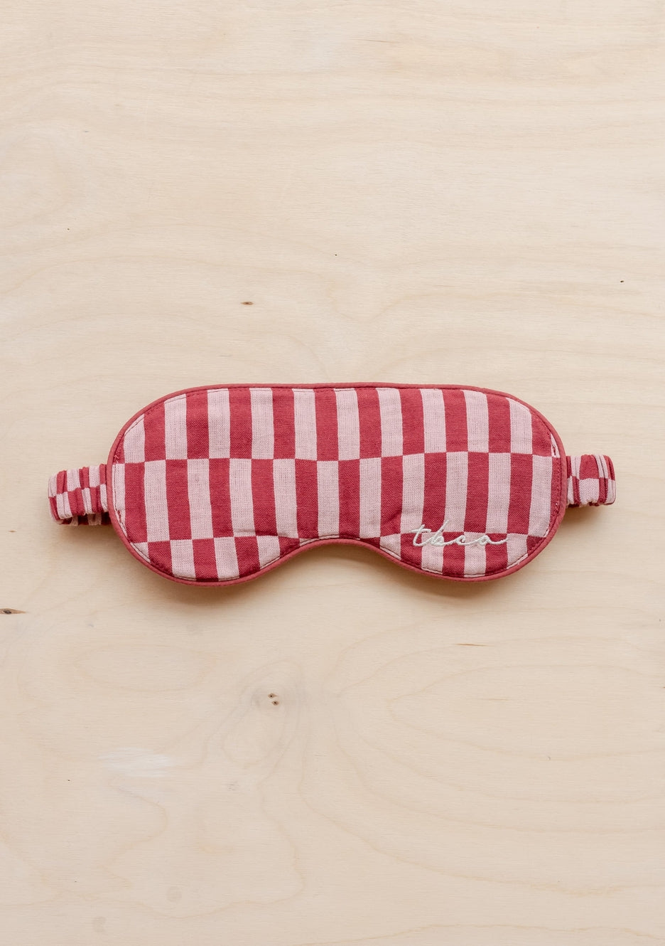 TBCo Cotton Eye Mask in Rose Checkerboard