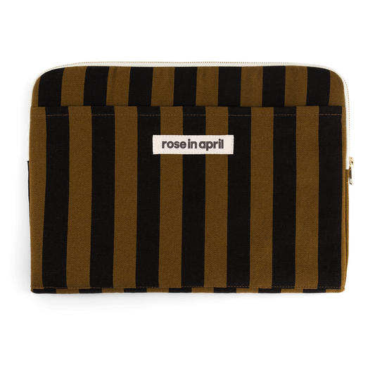 Rose in April Laptop Sleeve Octave stripes cumin