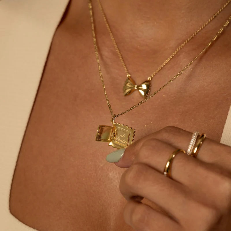 Wanderlust Ravioli Gold Necklace